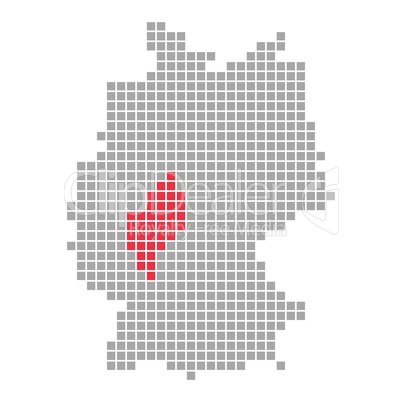 Pixel Deutschlandkarte: Hessen
