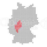 Pixel Deutschlandkarte: Hessen