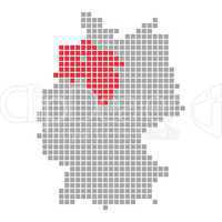 Pixel Deutschlandkarte: Bundesland Niedersachsen