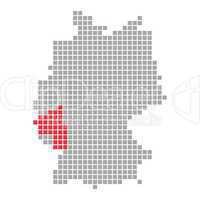 Pixel Deutschlandkarte: Bundesland Rheinland-Pfalz