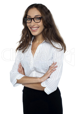 Portrait of a happy young businesswoman