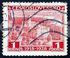 Postage stamp Czechoslovakia 1928 Hluboka Castle