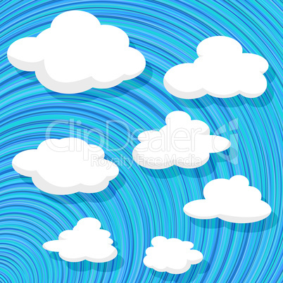 Cartoon style clouds
