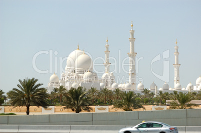 ABU DHABI, UAE - JUNE 11: The view from highway on Sheikh Zayed