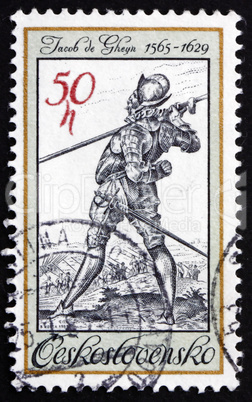Postage stamp Czechoslovakia 1982 The Lute Player
