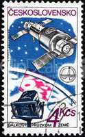 Postage stamp Czechoslovakia 1980 Camera and Satellite