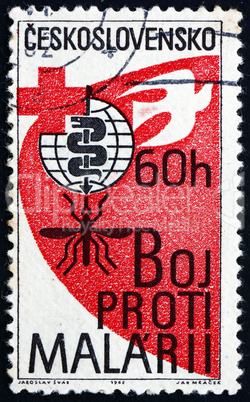 Postage stamp Czechoslovakia 1962 Malaria Eradication Emblem