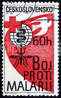 Postage stamp Czechoslovakia 1962 Malaria Eradication Emblem