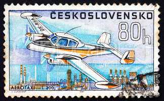 Postage stamp Czechoslovakia 1967 Aero Taxi L-200, Airplane