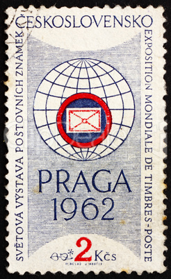 Postage stamp Czechoslovakia 1961 Exhibition Emblem