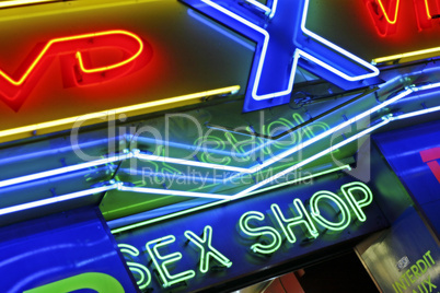 Pigalle Sex Shop Neon