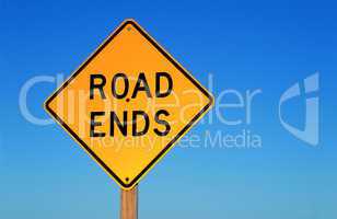 Road ends sign