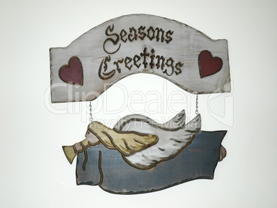 Wooden Christmas Angel Plaque