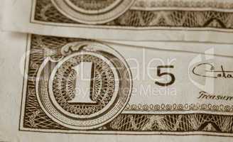 detail of one dollar note