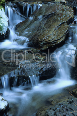 Mountain stream in late autumn