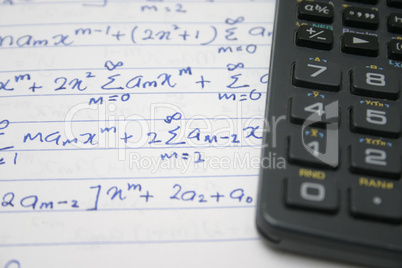 calculator and maths homework