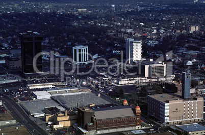 Aerial View Downtown Springfield MO