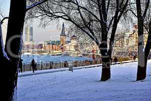 Die winterliche Düsseldorfer Altstadt