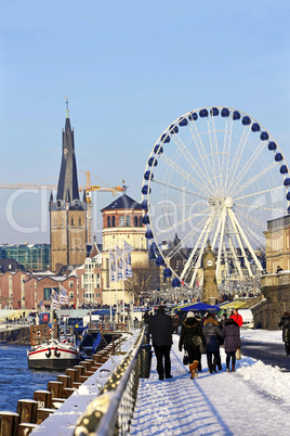 Die winterliche Düsseldorfer Altstadt