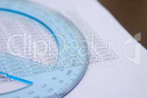 protractor on report book