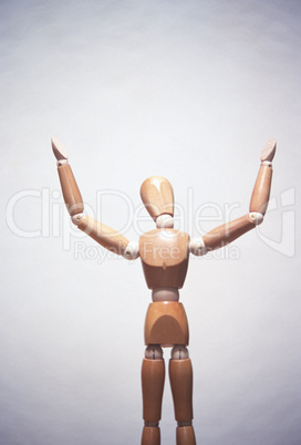 Wooden artists mannequin with hands