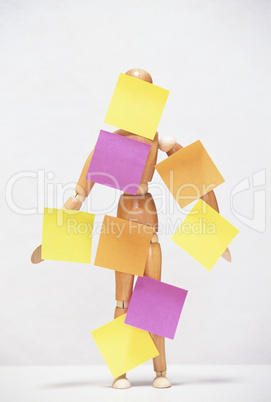 Mannequin with post it sticky note