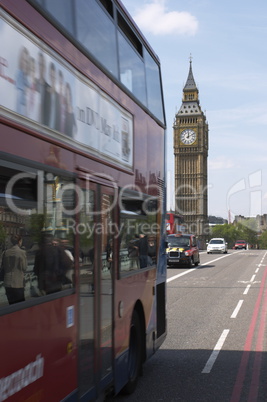 London Bus on Westminster Bridge wi
