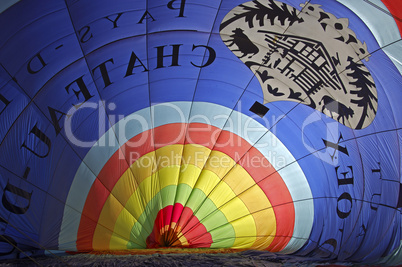 Inside a hot-air balloon