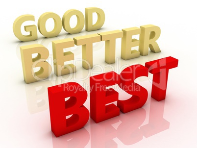 Good Better Best Representing Ratings And Improvement