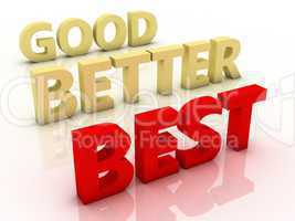Good Better Best Representing Ratings And Improvement