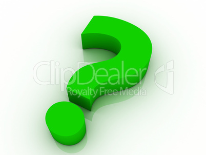 green 3d question mark