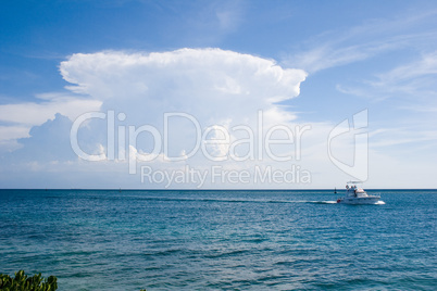 Cumulonimbus clouds over sea