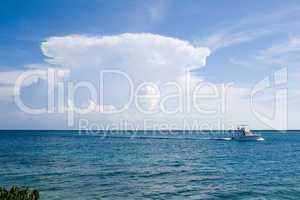 Cumulonimbus clouds over sea