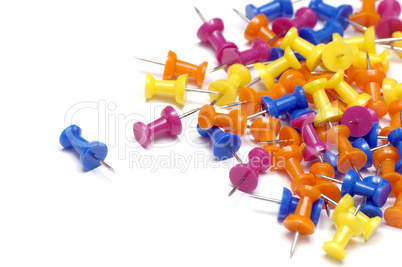 colourful softboard pins