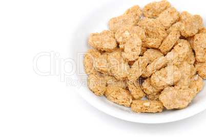 Crunchy bitesize cereal in a bowl f