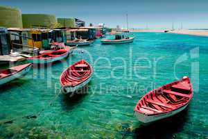 Fishing boats in Curacao harbour