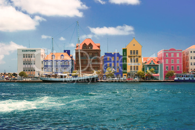 Handelskade in Willemstad, Curacao,
