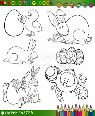 easter cartoon themes for coloring