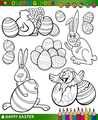 easter cartoon themes for coloring