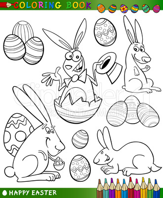 easter cartoon themes for coloring