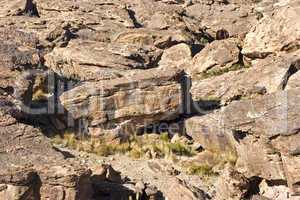 Rocky Ledges and mountain side