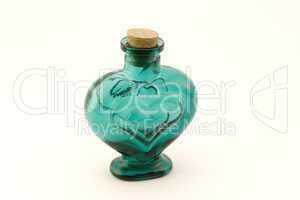 Heart glass bottle