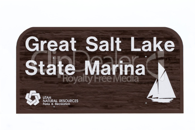 Great Salt Lake Marina Sign