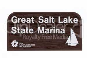 Great Salt Lake Marina Sign