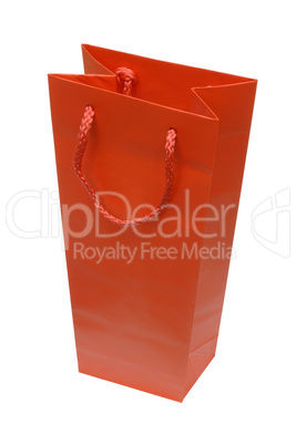 Red paper booze gift bag