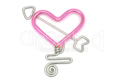 Unusual heart shaped wire with arro