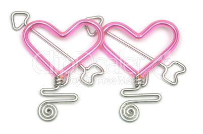 Unusual heart shaped wire with arro