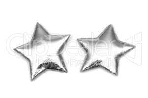 2 padded Silver stars