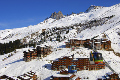 Skir resort Meribel-Mottaret, Franc