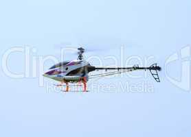 Model helicopter flying